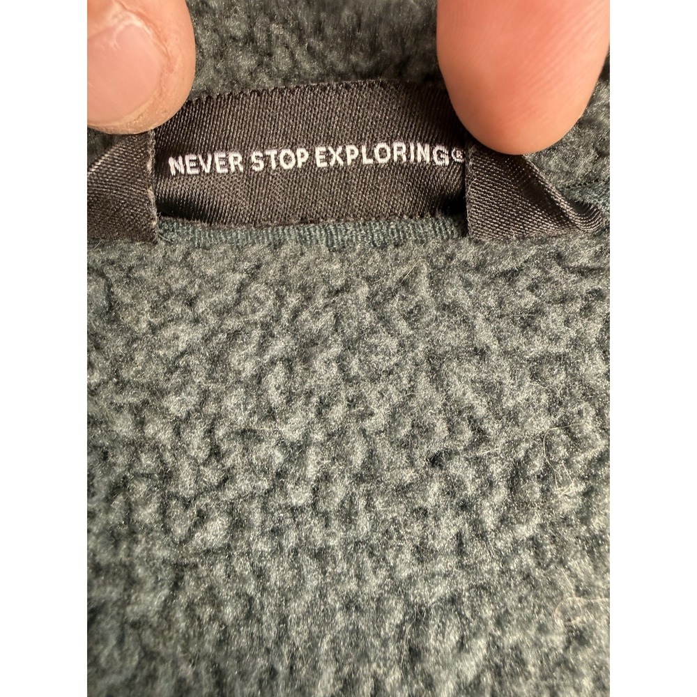 The North Face Womens Sherpa Fleece Hoodie Pullover Gray 1/4 Zip M - Picture 6 of 10